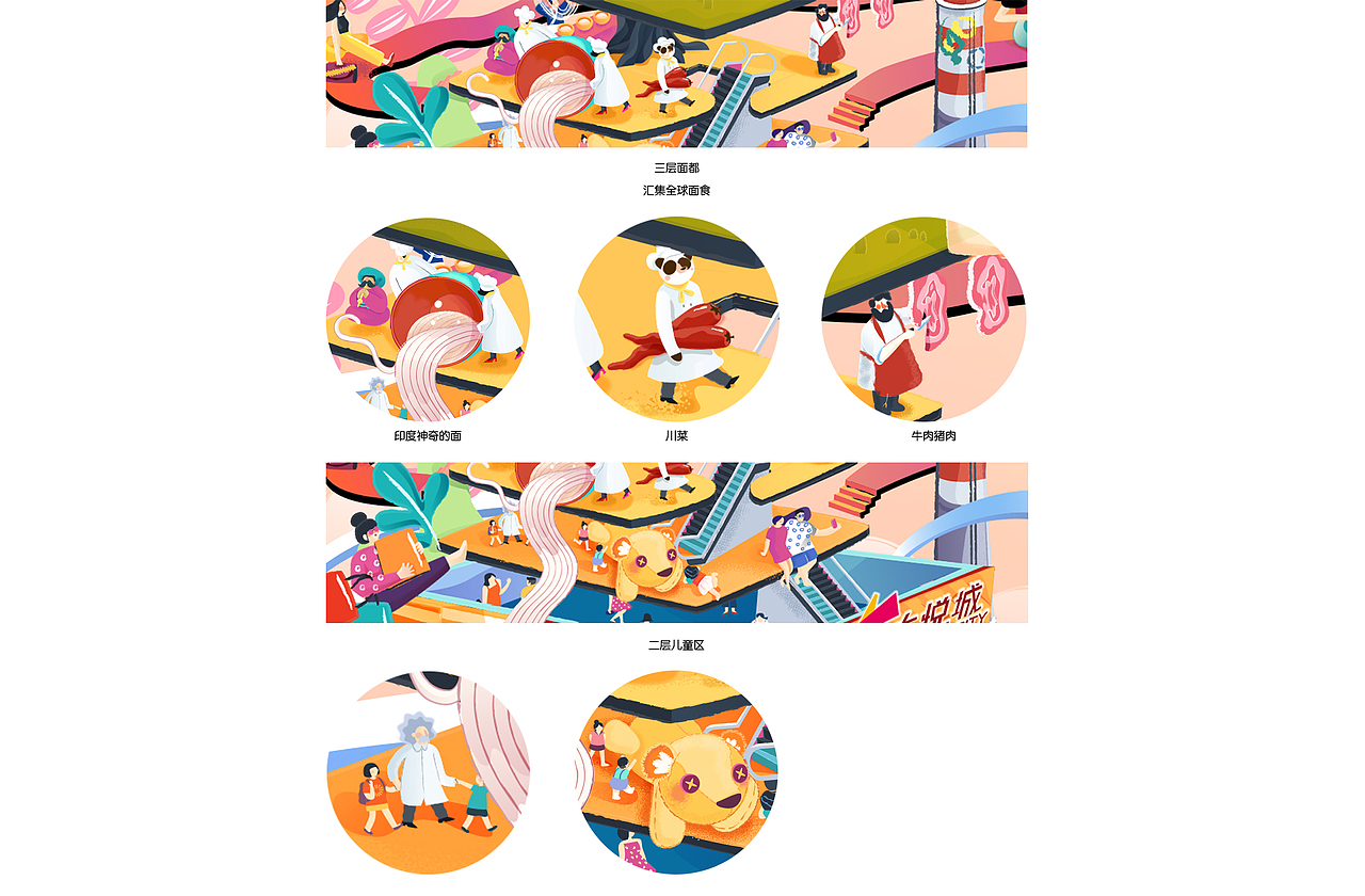 杭州大悦城开业插画