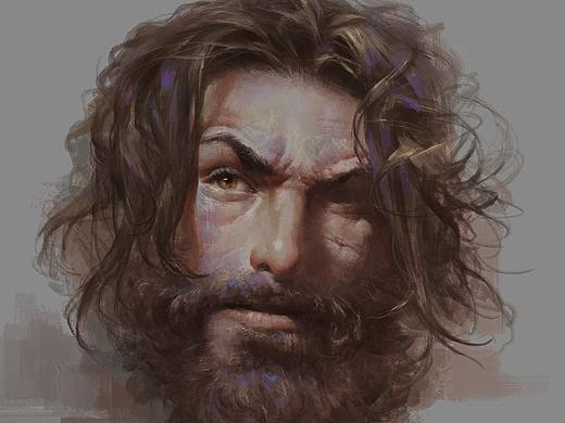 灵瞳重工-赵焕华作品《男头像》范画