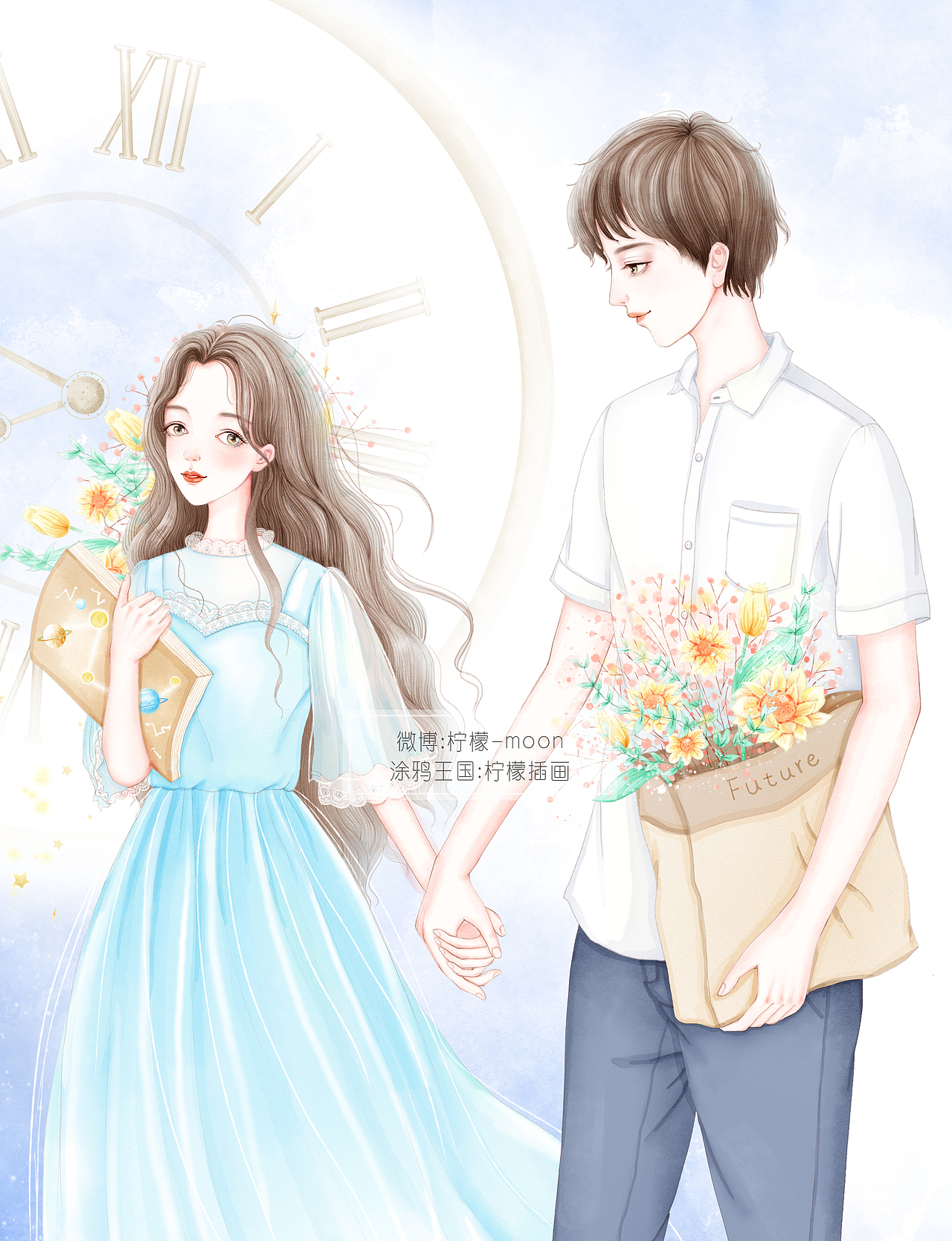 最近画的一些言情小说封面和内插~~