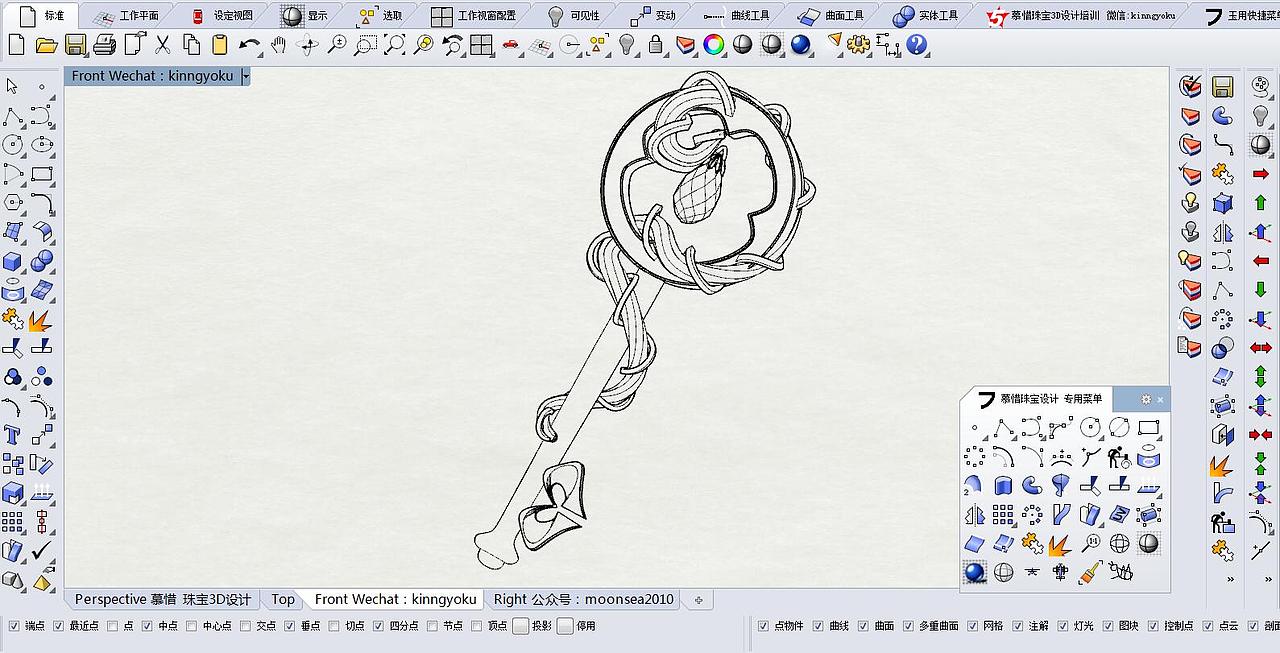 奇幻藤蔓钥匙 慕惜3D珠宝设计