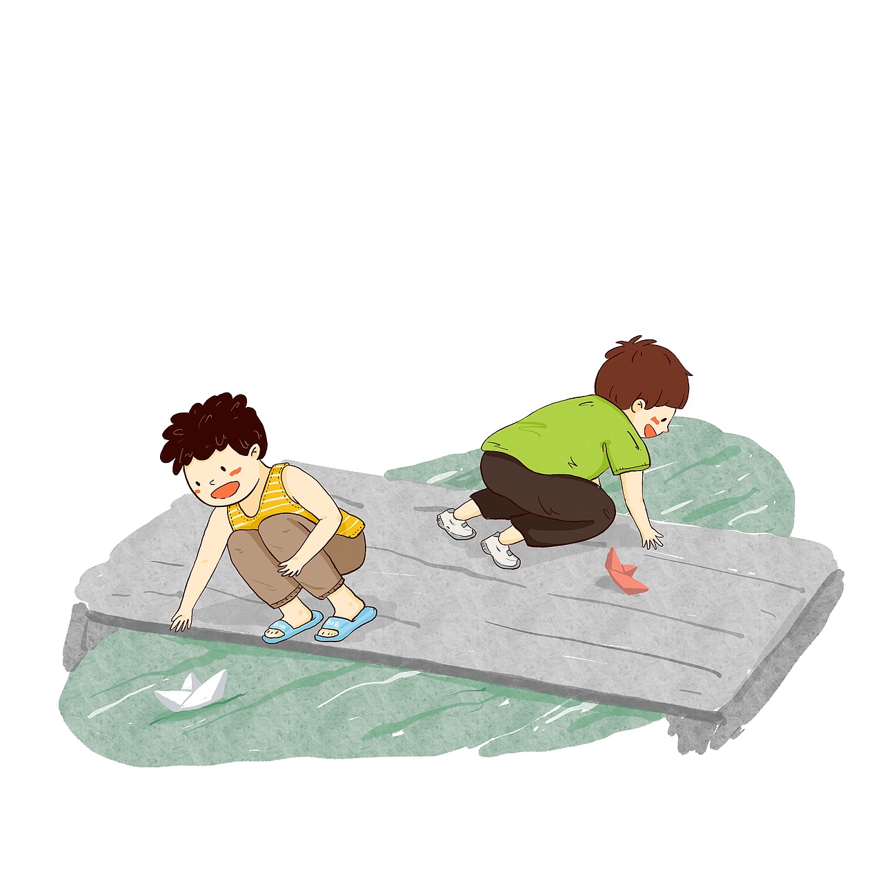 2021插画日历-童年