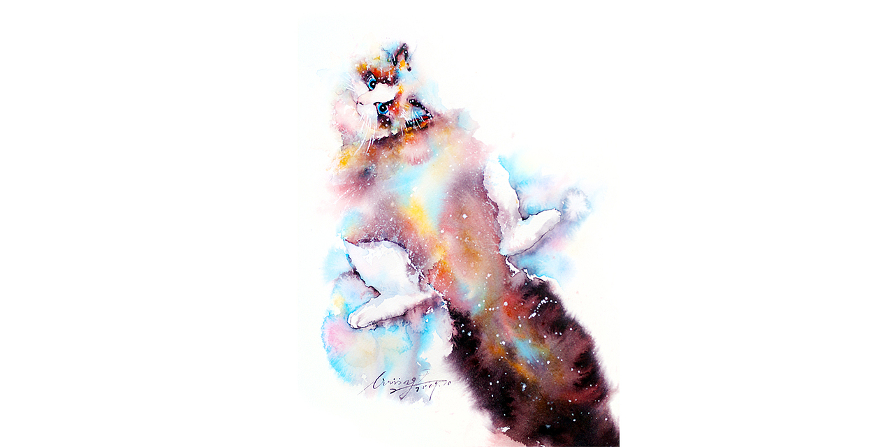 水彩下的貓青年（圖ZMjE3Mjg4Mjc2） - 商業(yè)插畫 - 站酷設(shè)計(jì)師lvireland原創(chuàng)素材 - 站酷ZCOOL