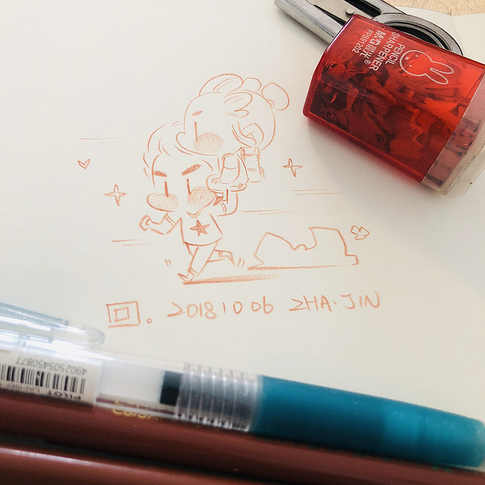 回程的早上瞎涂……