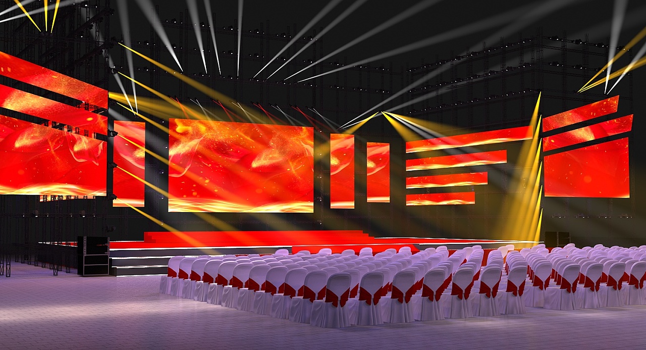 红色文化舞美效果图设计