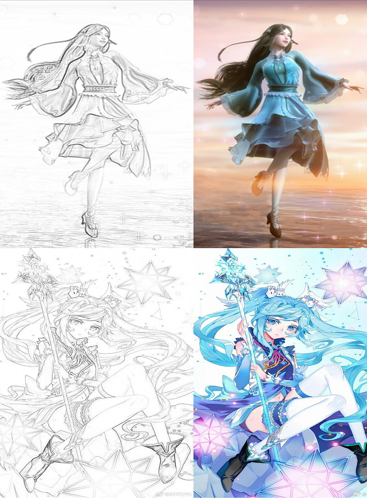 图片转线稿,梦幻星球