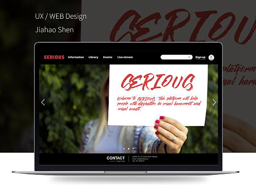 UX/網(wǎng)頁設計 —— SERIOUS（學生時代）（個人主頁-ZNDc2NTAzMjQ=） - 其他網(wǎng)頁 - 站酷設計師Jiahao94原創(chuàng)素材 - 站酷ZCOOL