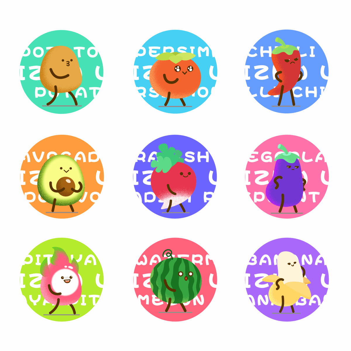 【小动画】行走的蔬菜水果(・ω< )★（图ZMjQyMDkzMjk2） - 动效设计 - 站酷设计师鱼月oceangrey原创素材 - 站酷ZCOOL