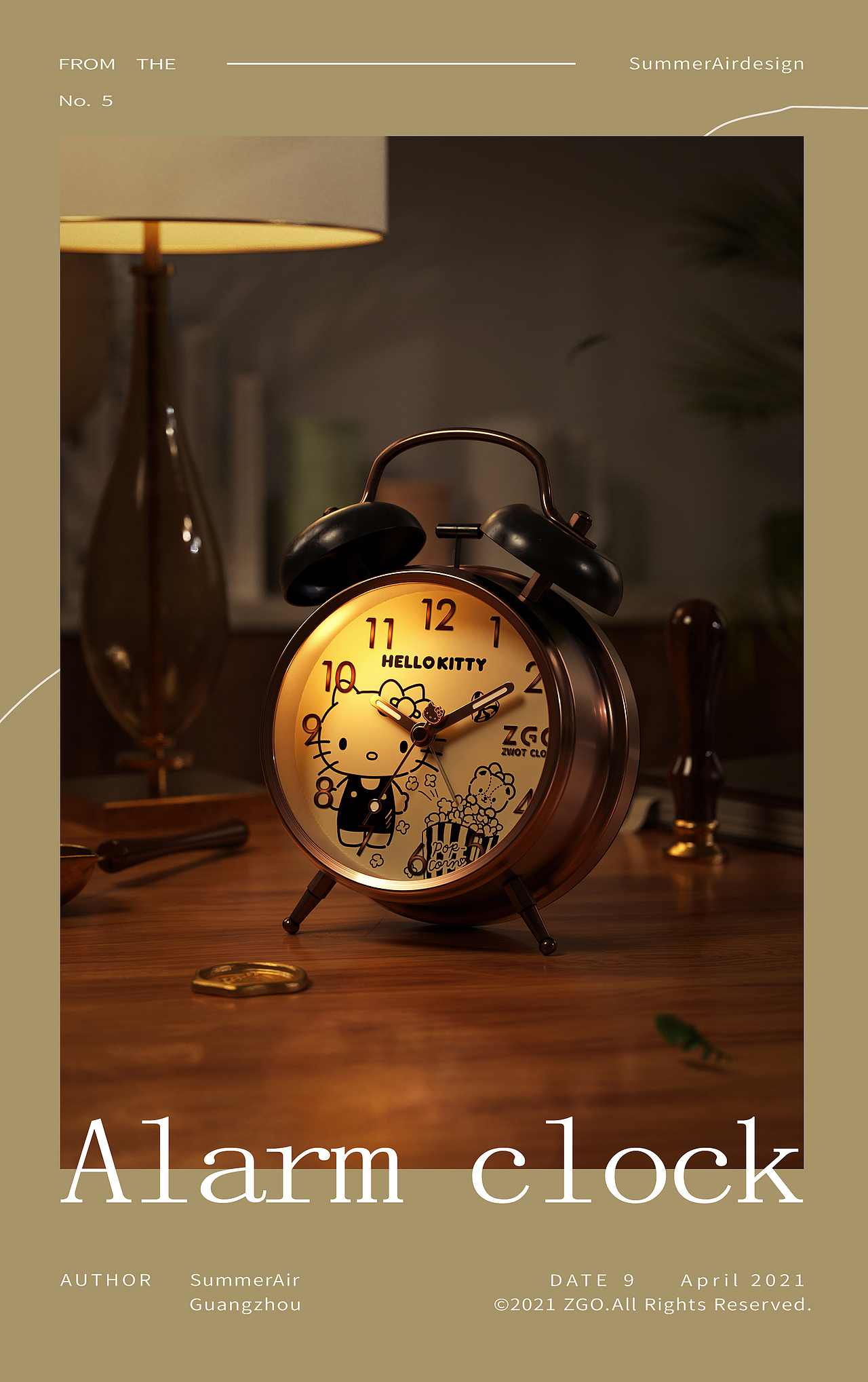 ZGO x Sanrio 闹钟详情页渲染图