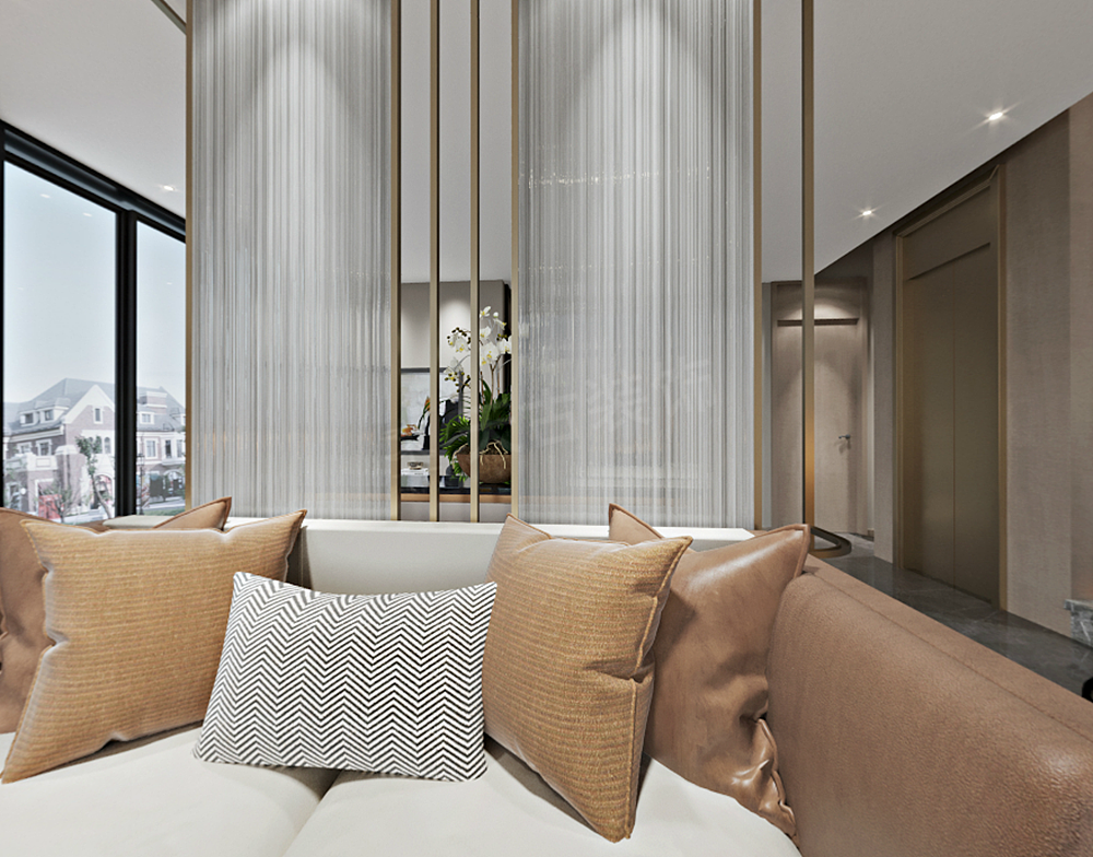 龙湖新江与城天越装修,联排别墅户型改造设计,现代轻奢