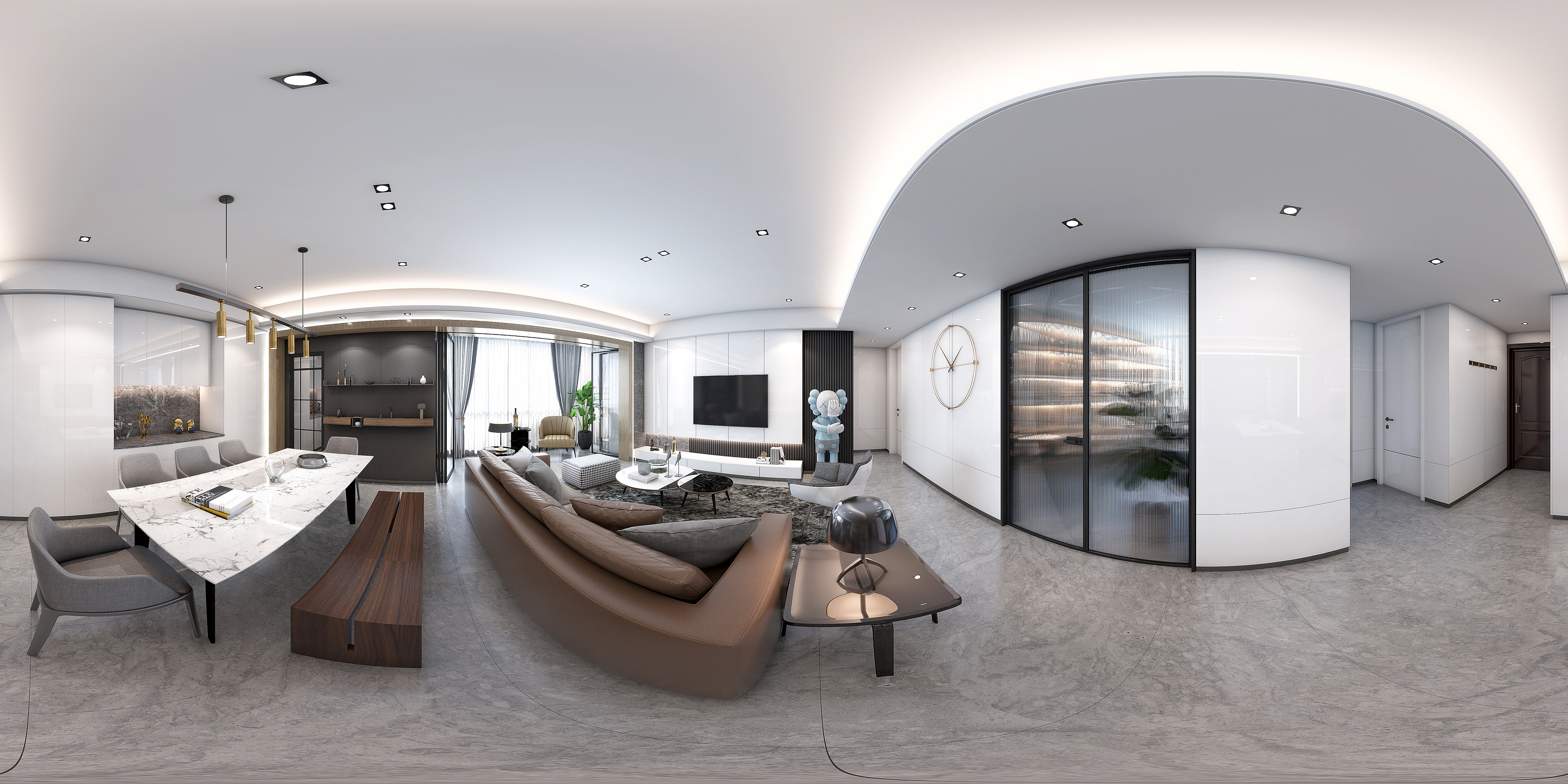 客餐厅全景|三维|建筑/空间|伊甸zend - 原创作品 - 站酷 (zcool)