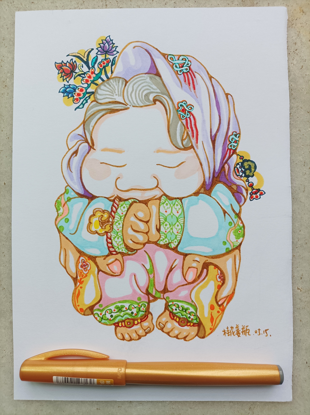 爱+想念+汉服宝宝 ~ 桂花姜瓶