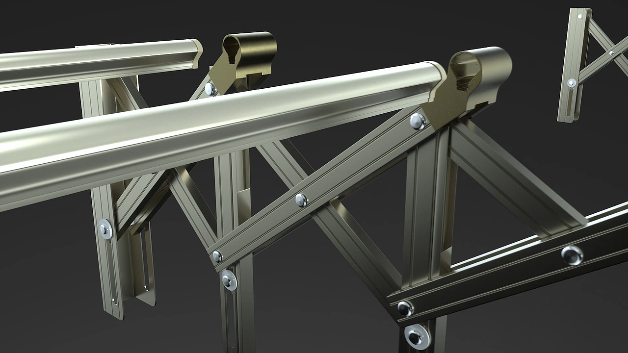 C4D 伸缩晾衣架 动画