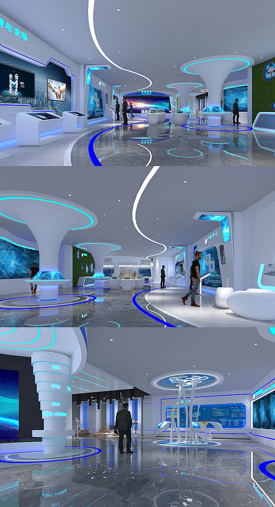 3d展厅效果图