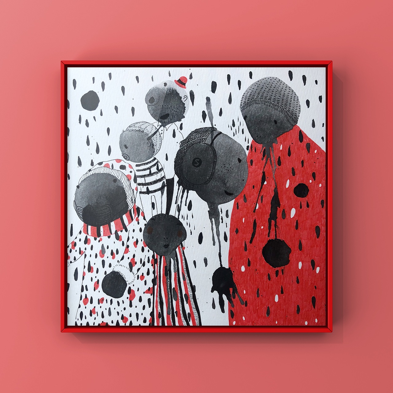 水彩小怪物(装饰画)