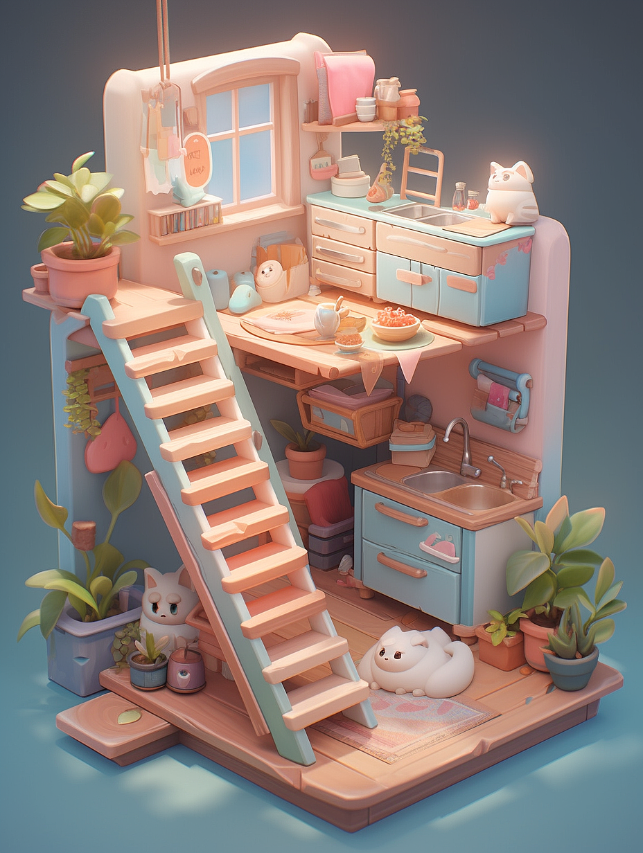 居家小角落（图ZMzQwMzEyOTA0） - AI作品 - 站酷设计师那木DG原创素材 - 站酷ZCOOL