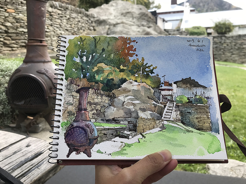 纽西兰南岛之旅的插画&速写