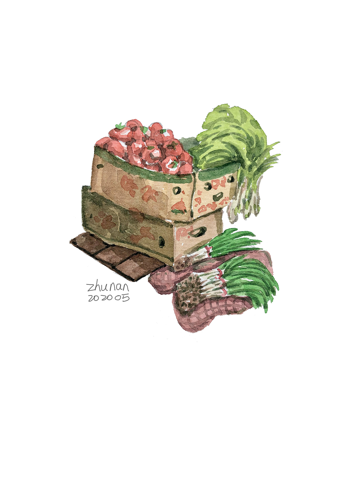 水彩本上的小画二