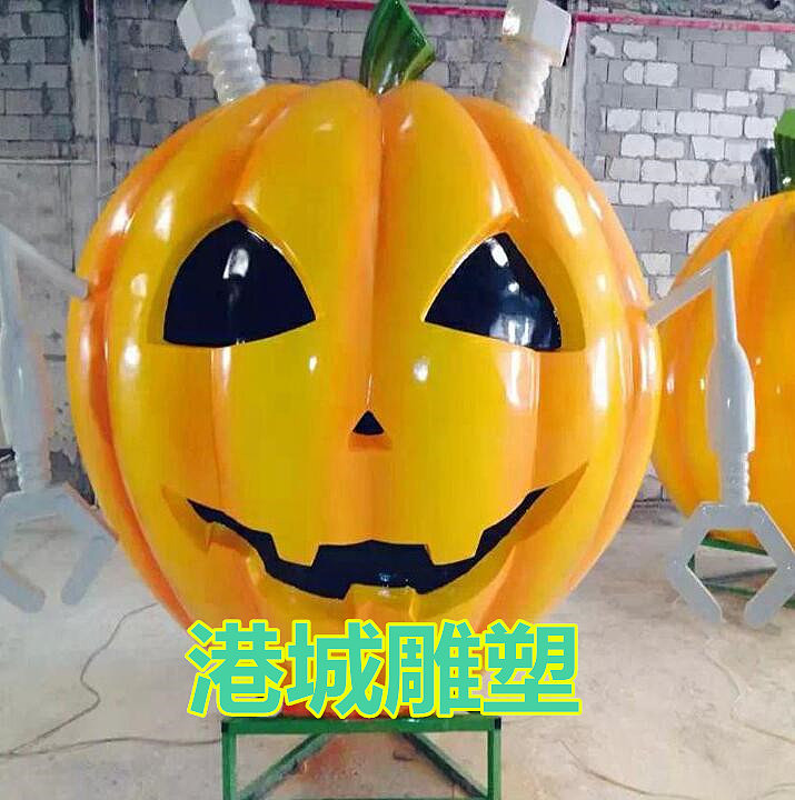 农业产业园标志卡通玻璃钢南瓜人雕塑起到美化环境妙用