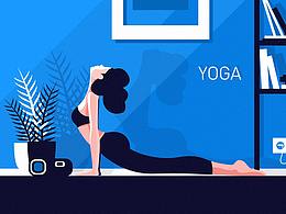 瑜伽肌理插畫(huà)練習(xí)