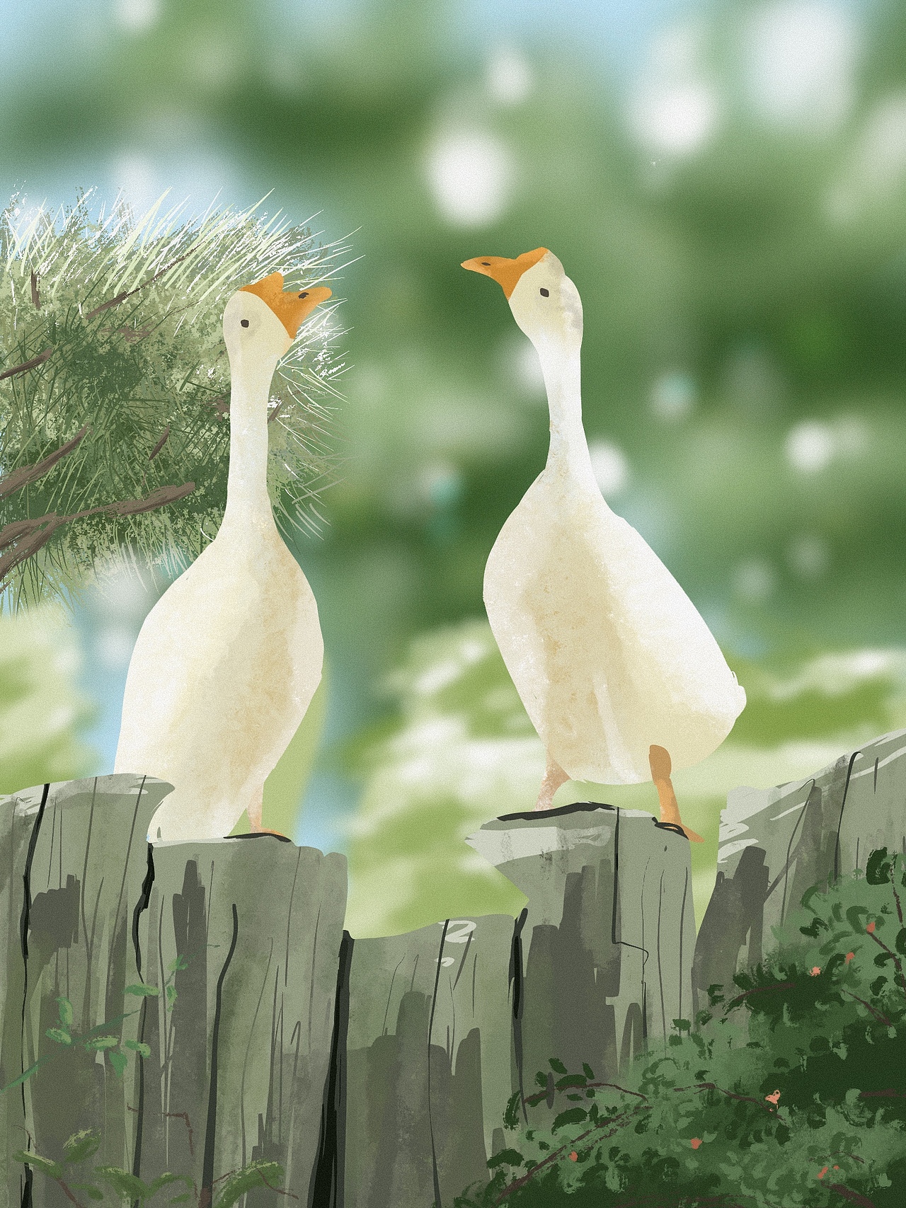 分享治愈瞬间/风景插画/原创插画（图ZMjk5MTU0MTcy） - 商业插画 - 站酷设计师会画画的一休哥原创素材 - 站酷ZCOOL