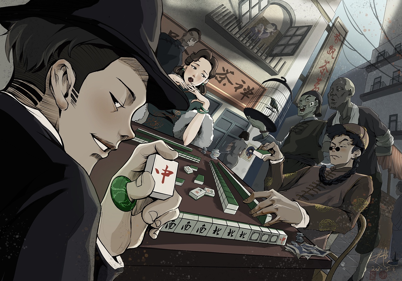 民国街头|插画|新锐潮流插画|后院有一棵良木 - 原创作品 - 站酷