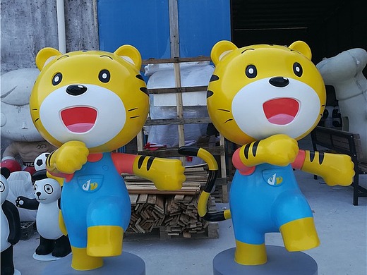 玻璃钢招财猫卡通雕塑  玻璃钢人物卡通  门口迎宾摆件