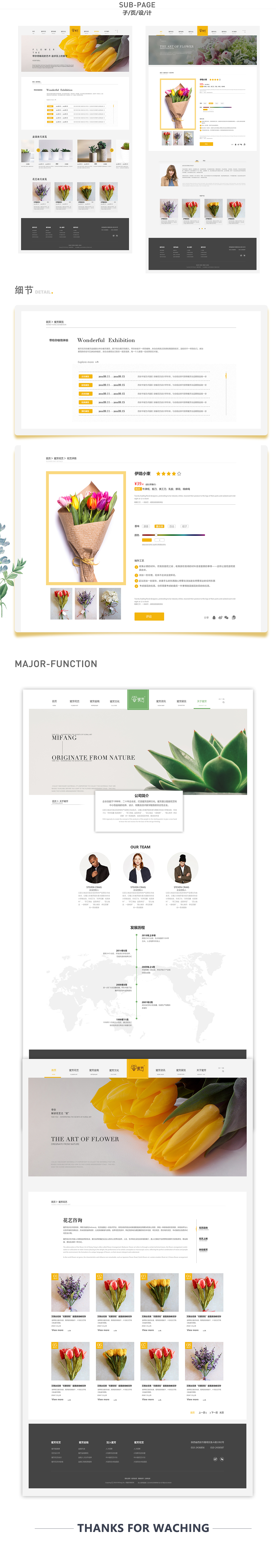 花卉类企业站 Web设计（图ZMTQ0ODMyNjUy） - 企业官网 - 站酷设计师Haywardwang原创素材 - 站酷ZCOOL