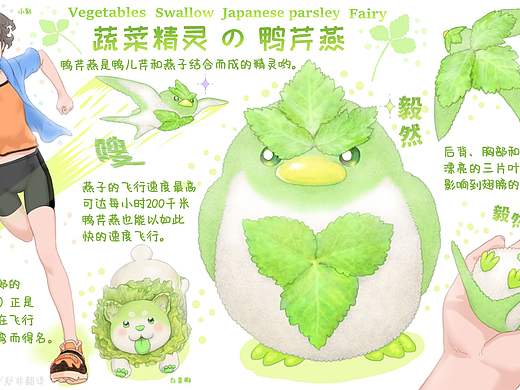 蔬菜动物精灵 鸭芹燕