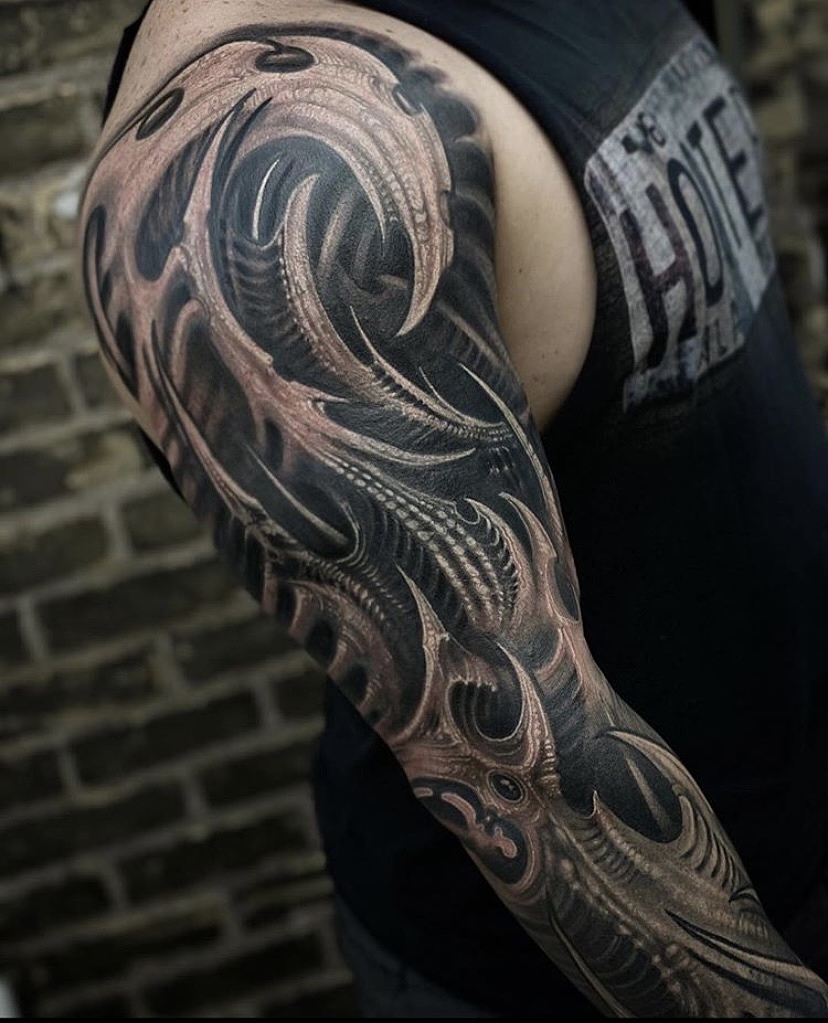 大型纹身合集传统和欧美花臂花腿半甲荷花水浪花臂彩