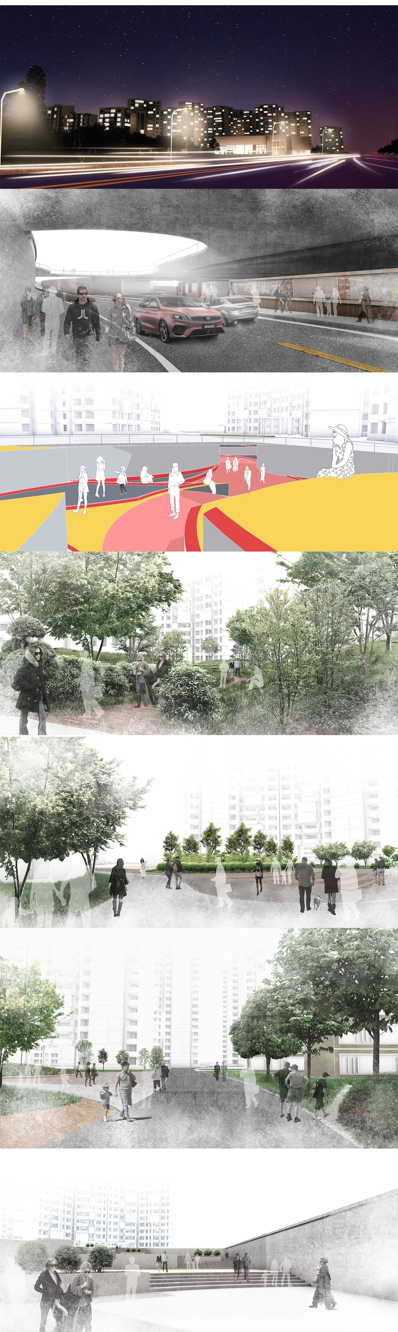 居住区建筑拼贴风效果图（图ZMjA5NzY3OTY4） - 图案 - 站酷设计师唔污乌呜原创素材 - 站酷ZCOOL