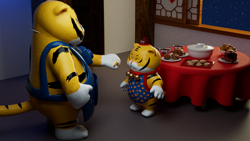 C4D动画视频制作过程分享《春节年夜饭》（图ZMjkzMTc2NjU2） - 动画/影视 - 站酷设计师Mobel猫辈原创素材 - 站酷ZCOOL