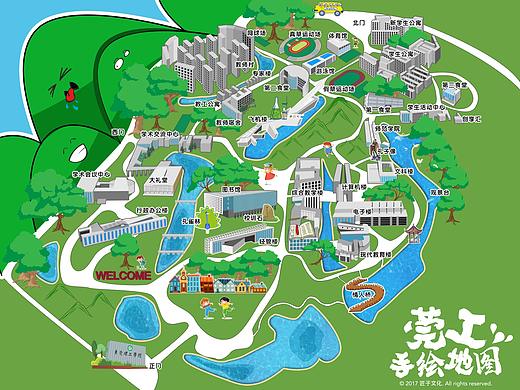东莞理工学院手绘地图