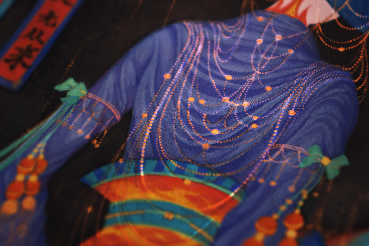 《鹤仙歌.金散瘴》白中南颜彩-人川集（图ZMTAxODA1MTA0） - 艺术插画 - 站酷设计师白中南原创素材 - 站酷ZCOOL