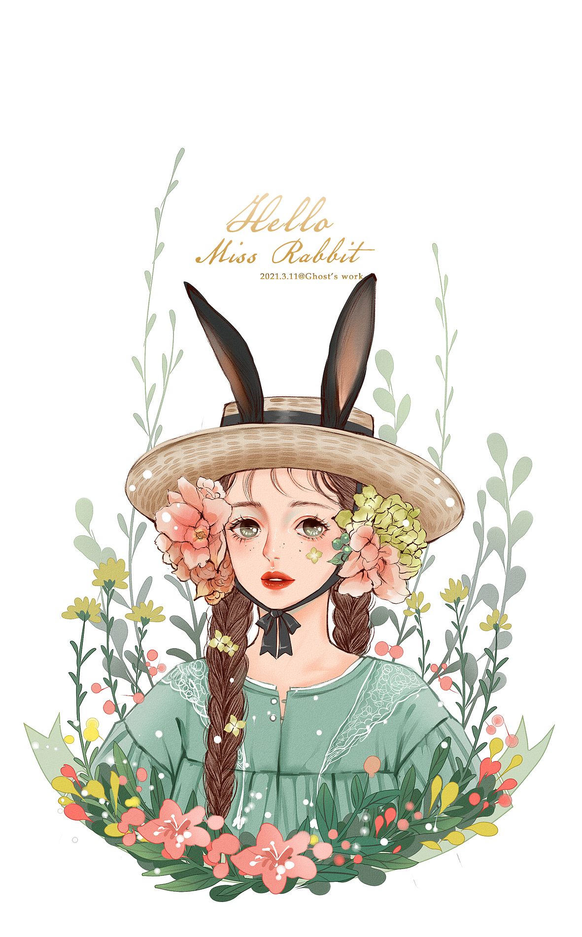 Hello～Miss Rabbit（图ZMjQ5NzU3NDY4） - 绘本 - 站酷设计师大鬼鬼鬼原创素材 - 站酷ZCOOL