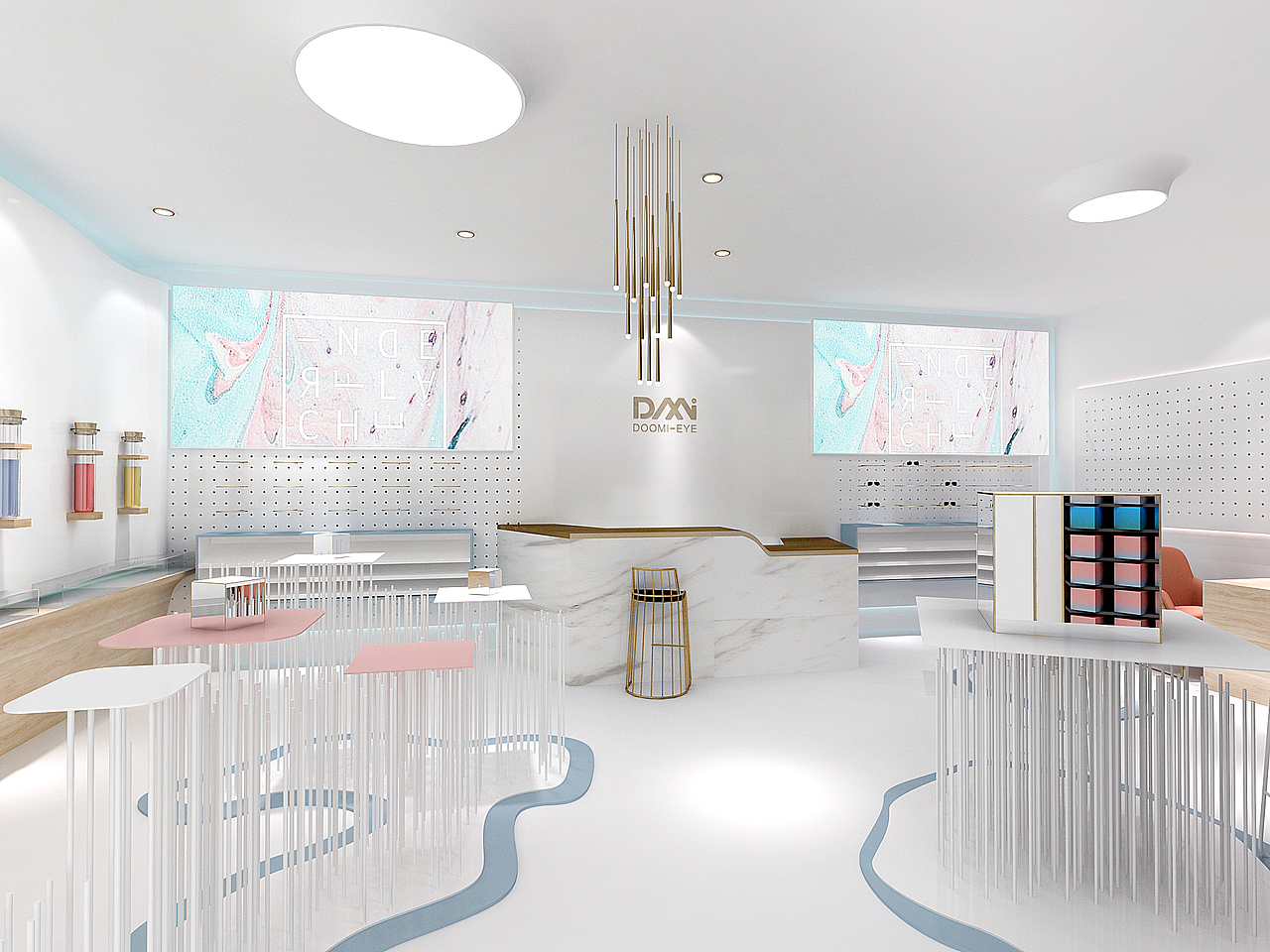 DMA韩式美瞳展示体验店（图ZMTE1NjAyMjg4） - 家装设计 - 站酷设计师Escapetomato原创素材 - 站酷ZCOOL