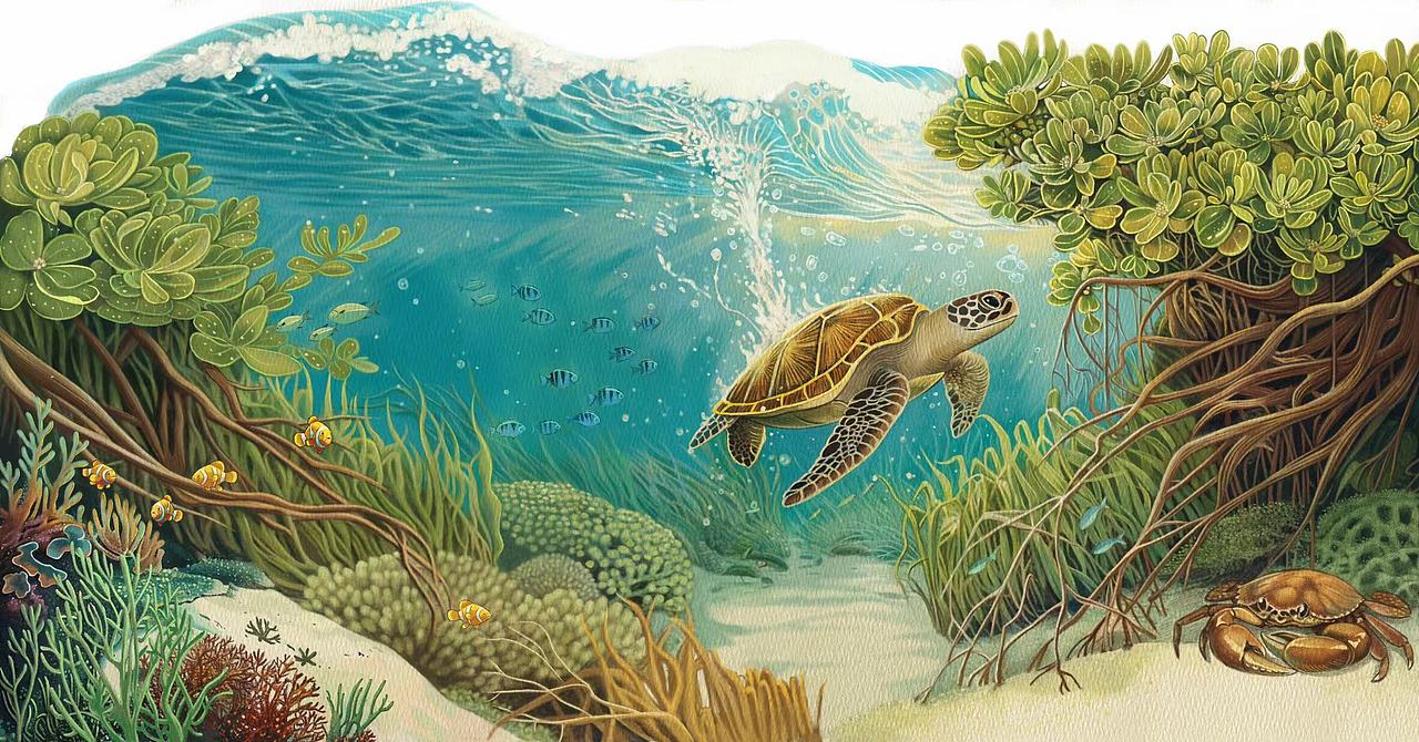 海龟（图ZMzcxOTkxNzc2） - 绘本 - 站酷设计师v月白v原创素材 - 站酷ZCOOL