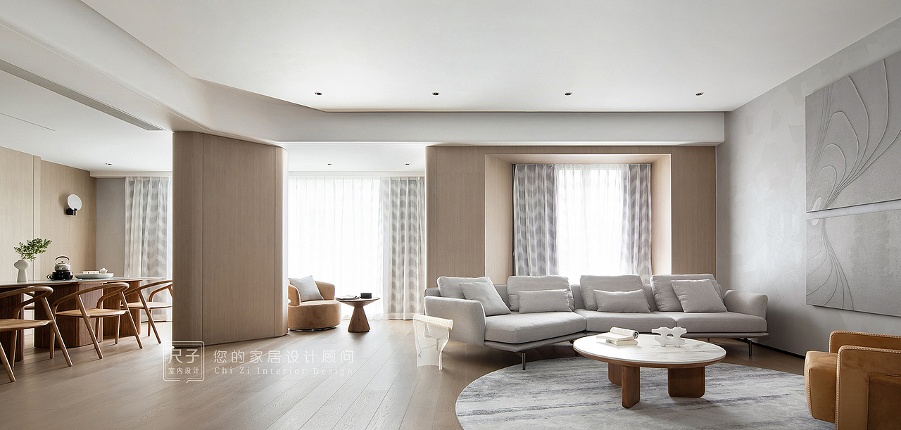 拆掉一间房，串联客餐厨，夫妻俩的家太舒适了（图ZMjY1MDYwNzU2） - 家装设计 - 站酷设计师深圳尺子室内设计原创素材 - 站酷ZCOOL