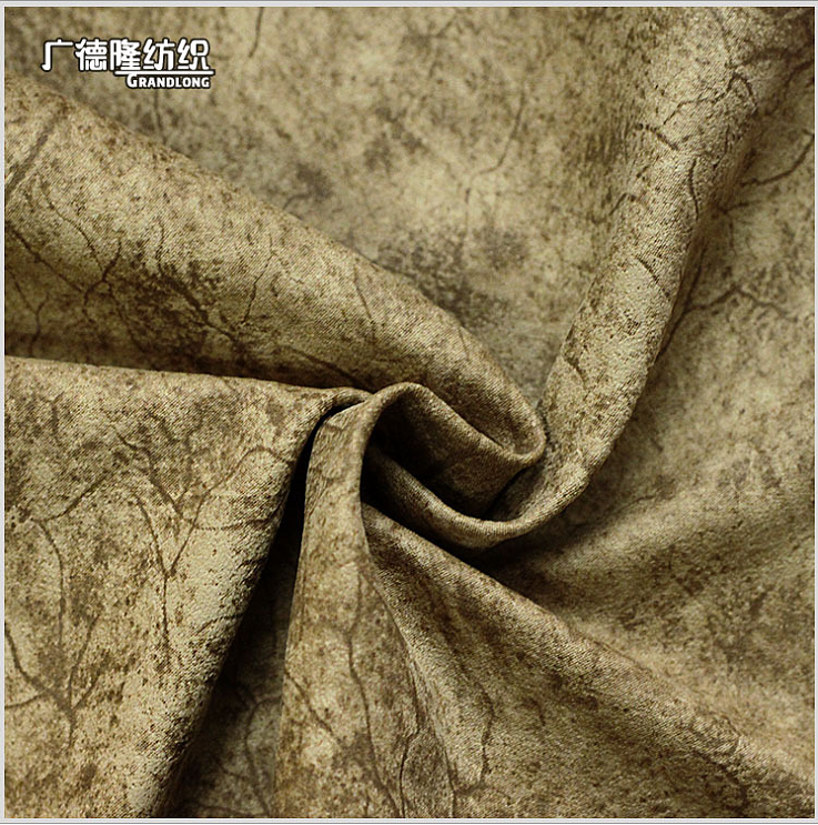 布汇春秋冬广德隆纺织树叶裂纹质感纹理麂皮仿皮绒外套