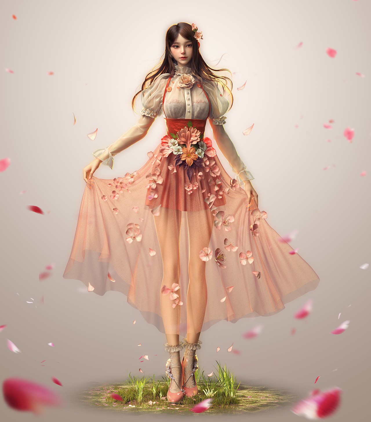 Cherry blossom（图ZMjQ5MjUyNDY0） - 人物/生物 - 站酷设计师正男Aldo原创素材 - 站酷ZCOOL