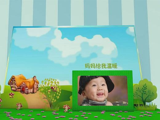 宝宝满月预告片小孩周岁开场成长电子相册视频MV制作