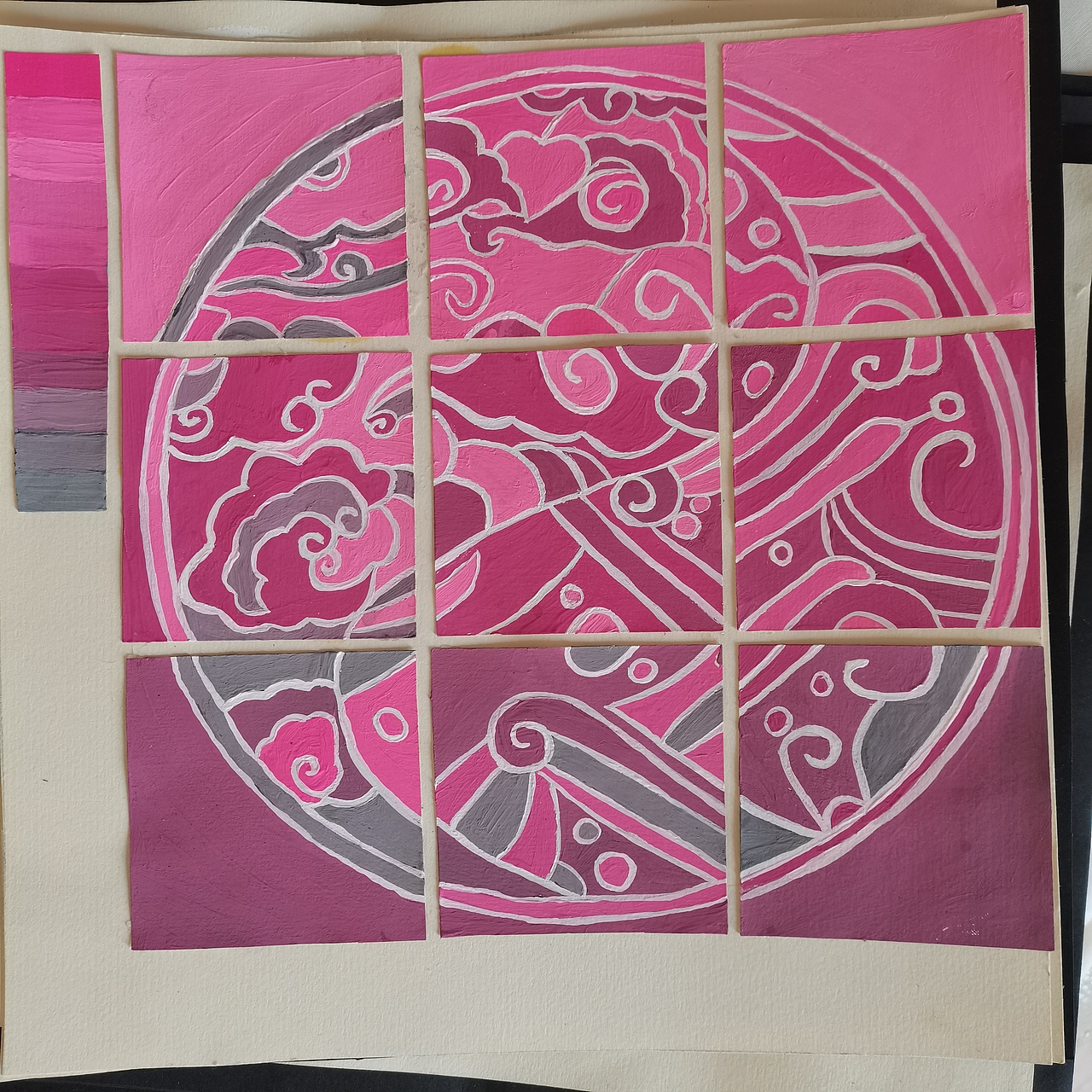 九宫格明度对比纯度对比哈尔滨|学生取个名字真费劲啊4|0|227临摹作品