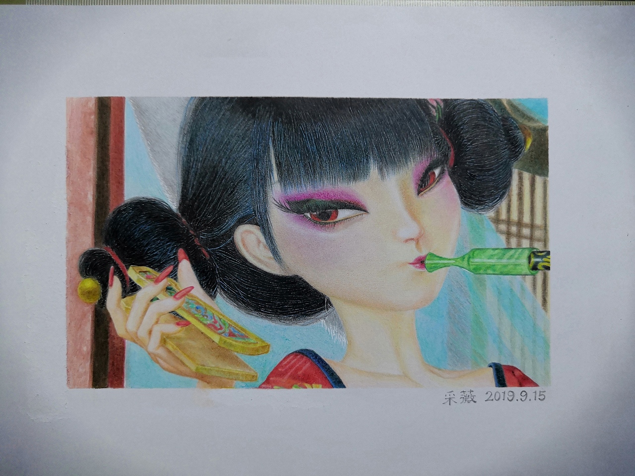 彩铅 白蛇缘起小狐狸|纯艺术|绘画|z06985123_临摹作品-站酷zcool