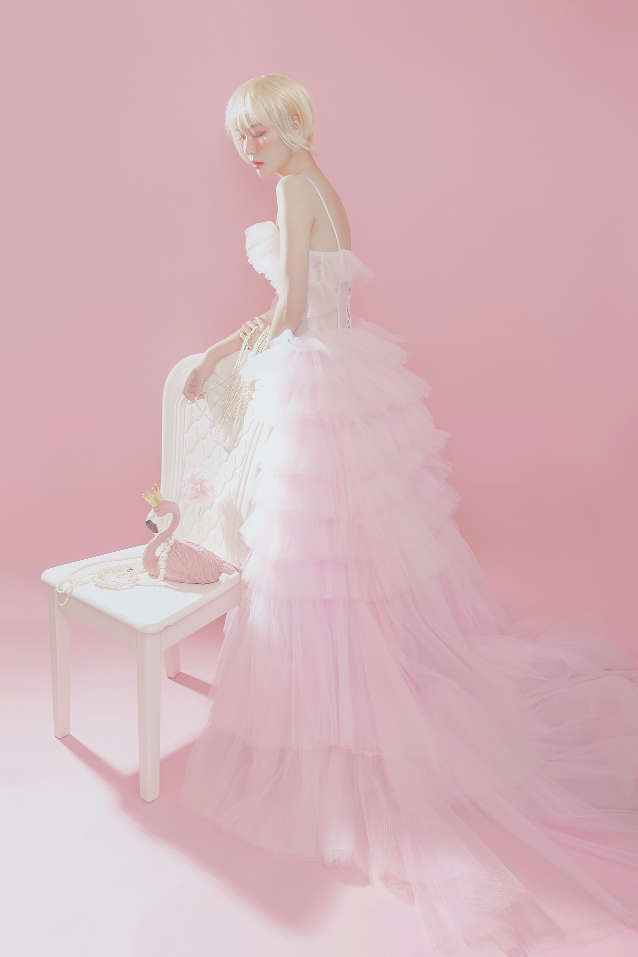 深圳少女写真 粉色梦幻 轻婚纱