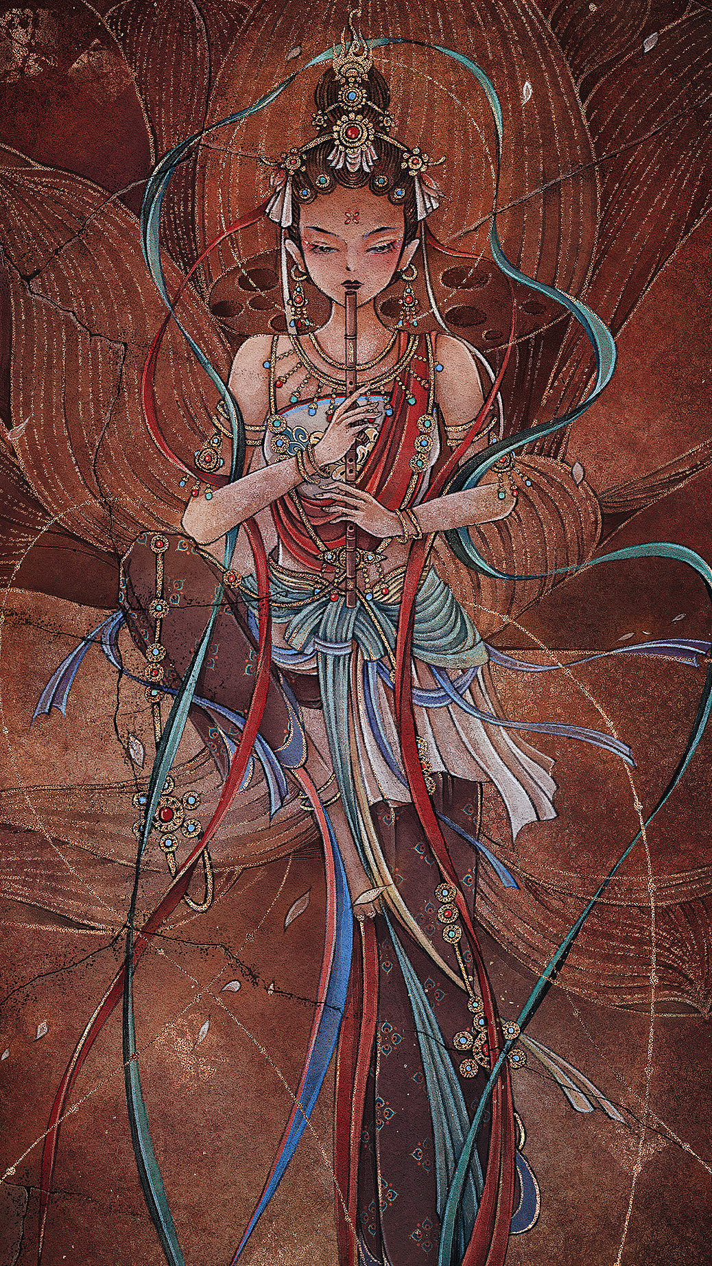 【敦煌伎乐天】合集一(附绘画过程)