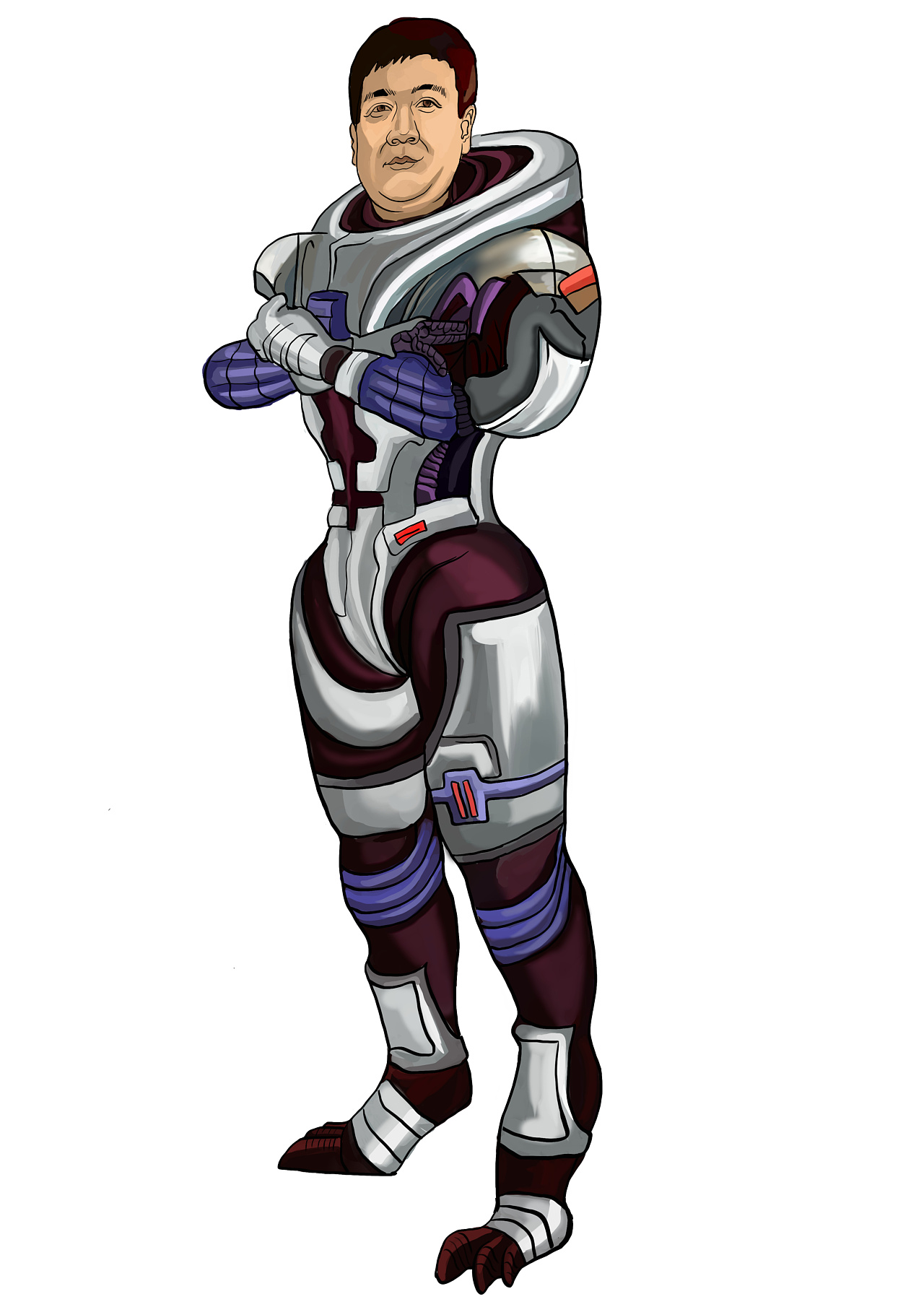 手绘科幻机器人