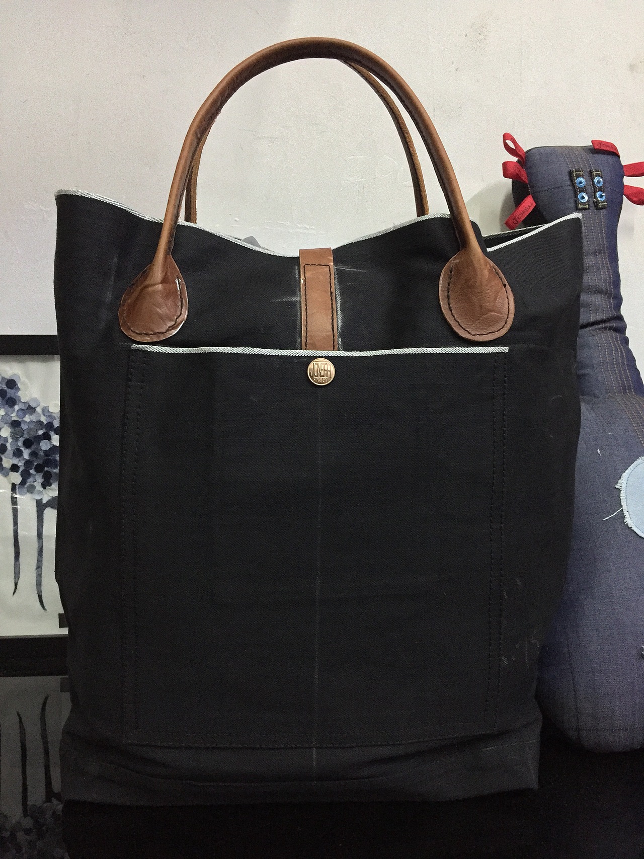 手工牛仔手拎包