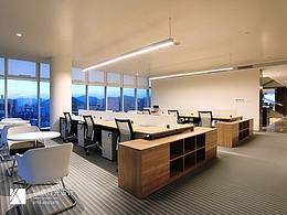 深圳福田物质大厦顶层办公灯光设计