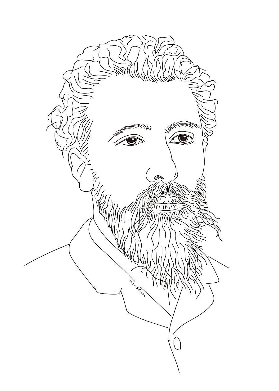 刘勇良线描作品西方大师系列