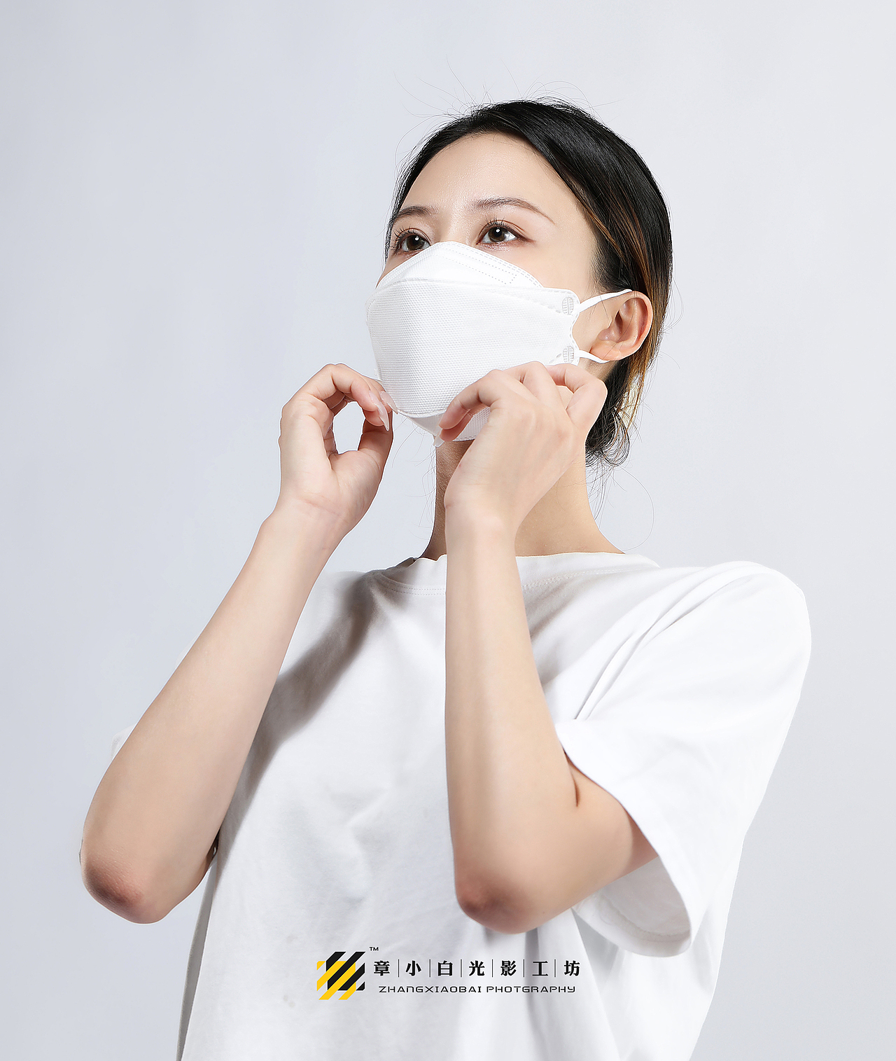 口罩拍摄产品摄影模特修图电商详情页摄影章小白