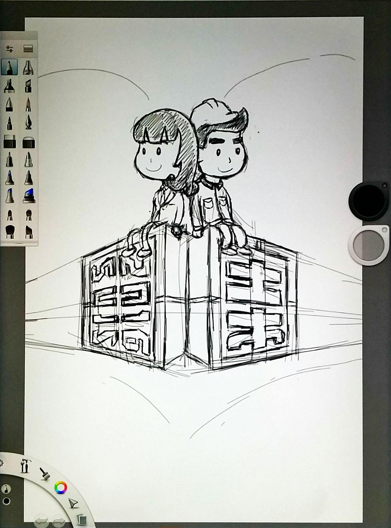 使用平板手绘草图